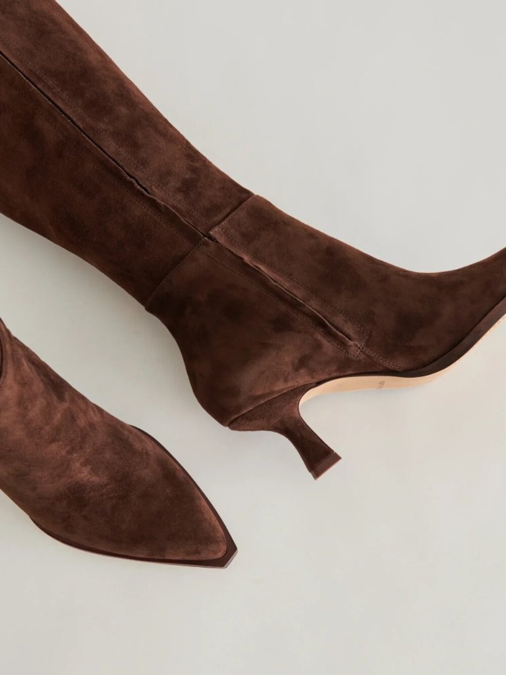 Dolce Vita Auggie knee-high wide calf dark brown suede boots - Picture 2 of 3